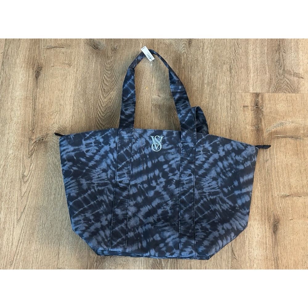 Victoria's Secret - NEW - Weekender Tote Blue Tie Dye Zippered Bag NWT $49.95